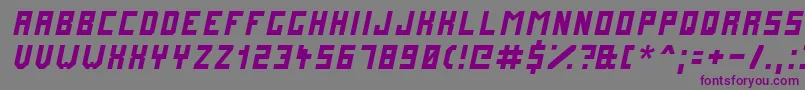 FuturemillenniumItalic Font – Purple Fonts on Gray Background