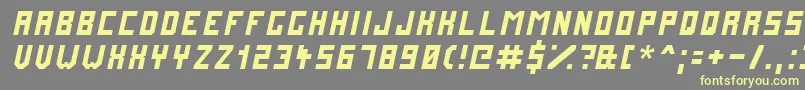 FuturemillenniumItalic Font – Yellow Fonts on Gray Background