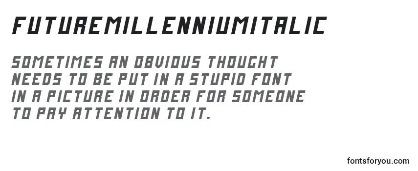 FuturemillenniumItalic Font