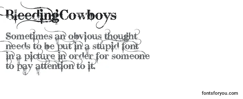 BleedingCowboys Font