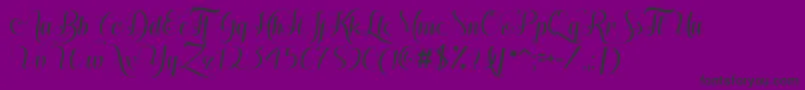 HugsKissesXoxoDemo Font – Black Fonts on Purple Background