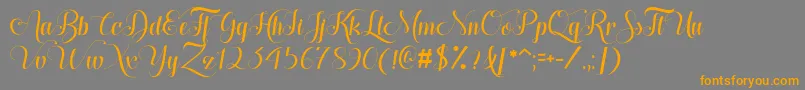 HugsKissesXoxoDemo Font – Orange Fonts on Gray Background