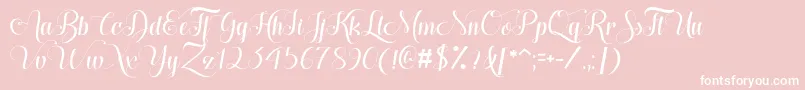HugsKissesXoxoDemo Font – White Fonts on Pink Background