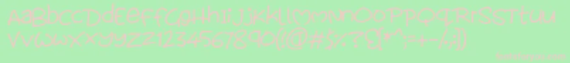 Loveables Font – Pink Fonts on Green Background