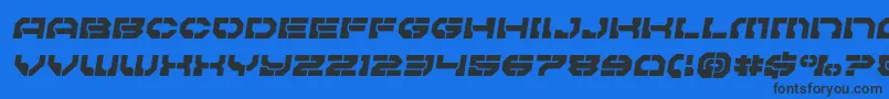 Pulsarclasssemital Font – Black Fonts on Blue Background