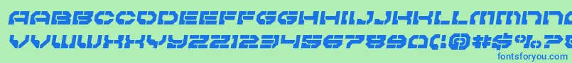 Pulsarclasssemital Font – Blue Fonts on Green Background