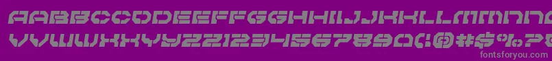 フォントPulsarclasssemital – 紫の背景に灰色の文字