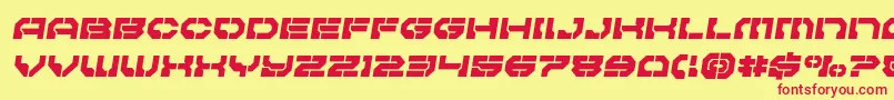 Pulsarclasssemital Font – Red Fonts on Yellow Background