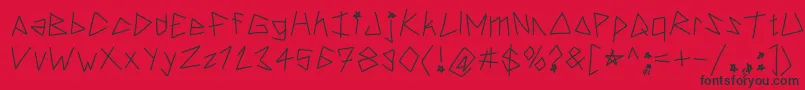 Hardstyle Font – Black Fonts on Red Background