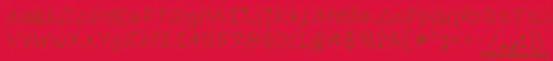 Hardstyle Font – Brown Fonts on Red Background