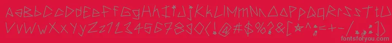 Hardstyle Font – Gray Fonts on Red Background