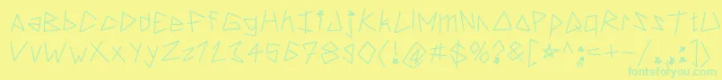 Hardstyle Font – Green Fonts on Yellow Background