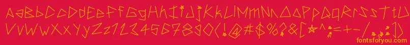 Hardstyle Font – Orange Fonts on Red Background