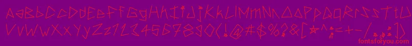 Hardstyle Font – Red Fonts on Purple Background