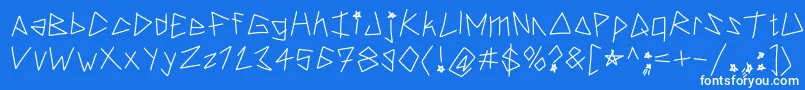 Hardstyle Font – White Fonts on Blue Background