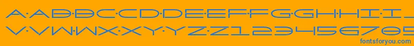 フォントFactorbold – オレンジの背景に青い文字