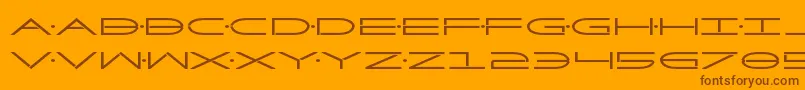 Factorbold Font – Brown Fonts on Orange Background