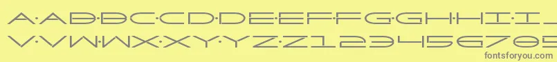 フォントFactorbold – 黄色の背景に灰色の文字