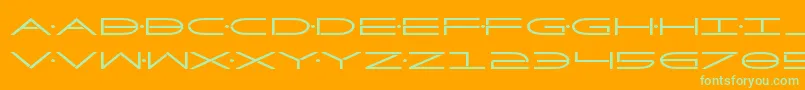 Factorbold Font – Green Fonts on Orange Background