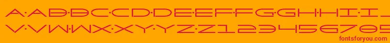 フォントFactorbold – オレンジの背景に赤い文字