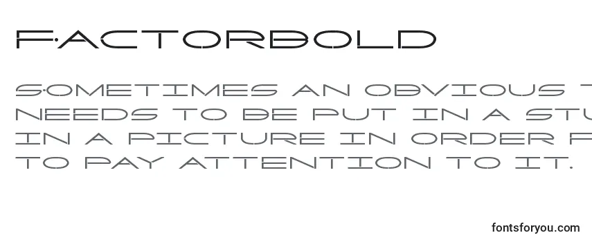 Обзор шрифта Factorbold