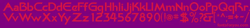 KhanBold Font – Red Fonts on Purple Background