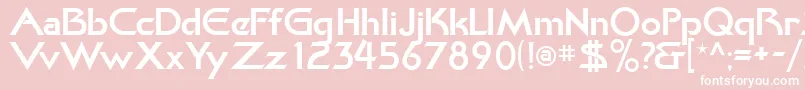 KhanBold Font – White Fonts on Pink Background