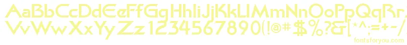 Шрифт KhanBold – жёлтые шрифты
