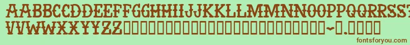 AntiHero Font – Brown Fonts on Green Background