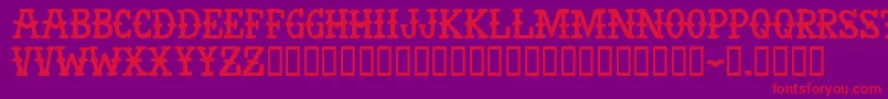 AntiHero Font – Red Fonts on Purple Background