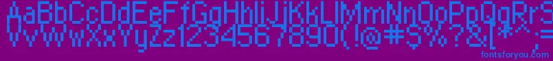 Copy0855 Font – Blue Fonts on Purple Background