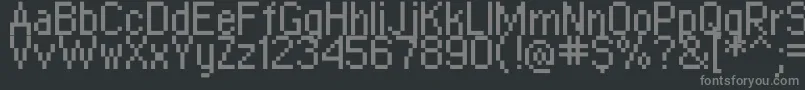 Copy0855 Font – Gray Fonts on Black Background