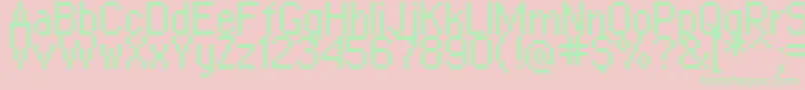 Copy0855 Font – Green Fonts on Pink Background