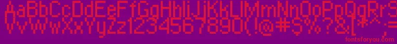 Copy0855 Font – Red Fonts on Purple Background