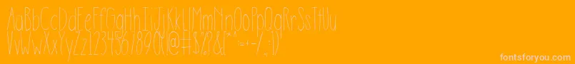 AustieBostDescriptions-Schriftart – Rosa Schriften auf orangefarbenem Hintergrund