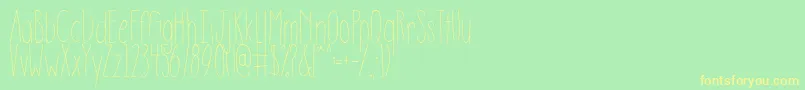 AustieBostDescriptions Font – Yellow Fonts on Green Background