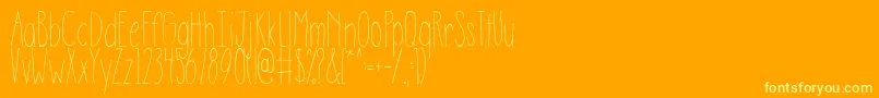 AustieBostDescriptions Font – Yellow Fonts on Orange Background