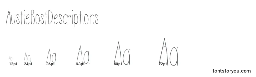AustieBostDescriptions Font Sizes