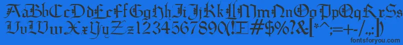 Diagoth Font – Black Fonts on Blue Background