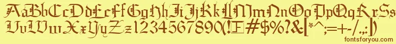 Diagoth Font – Brown Fonts on Yellow Background