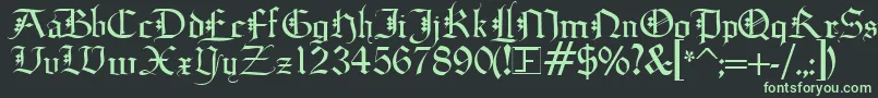 Diagoth Font – Green Fonts on Black Background