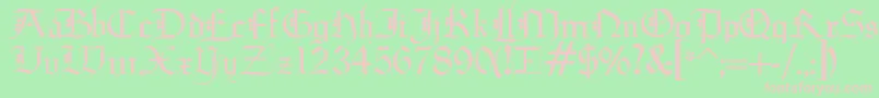 Шрифт Diagoth – розовые шрифты на зелёном фоне