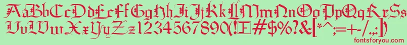 Diagoth Font – Red Fonts on Green Background