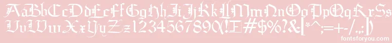 Diagoth-fontti – valkoiset fontit vaaleanpunaisella taustalla