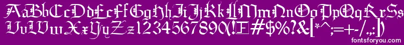 Diagoth Font – White Fonts on Purple Background