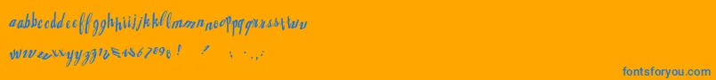 Jingopop Font – Blue Fonts on Orange Background