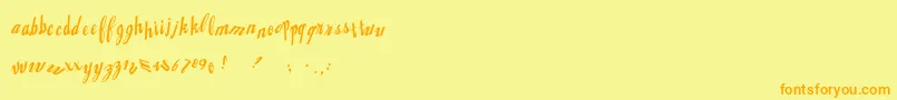 Jingopop Font – Orange Fonts on Yellow Background