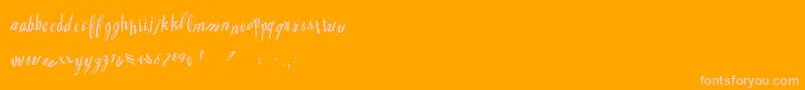 Jingopop Font – Pink Fonts on Orange Background