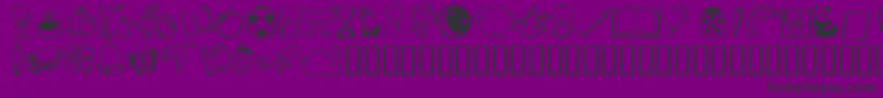 Scrapicons Font – Black Fonts on Purple Background