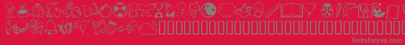 Scrapicons Font – Gray Fonts on Red Background